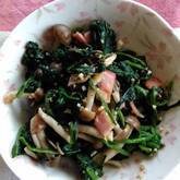 ほうれん草シメジソテー