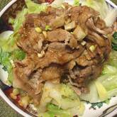 春キャベツと薄切り豚肉の中華和え