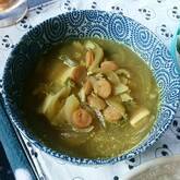 豆腐とオクラのカレースープ