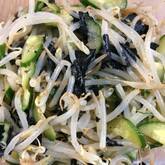 モヤシとキュウリの海苔和え