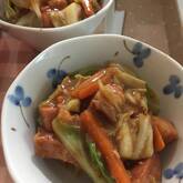 春キャベツと豚のゴマみそ炒め