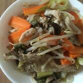 豚肉とモヤシのレンジ蒸し