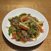 牛肉とジャガイモの中華カレー炒め