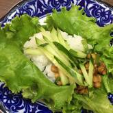 炒め納豆サラダ巻き