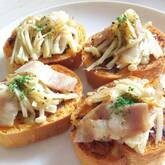 エノキのベーコントースト