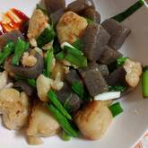 板コンのピリ辛炒め