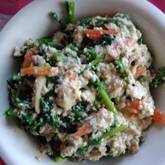 春菊とシメジの白和え