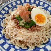 ネバネバ！さっぱりオクラ納豆のぶっかけ素麺