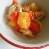 鶏肉とジャガイモのトマトチーズ煮