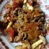牛肉のトマト炒め