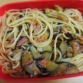 ナスのトマトソースパスタ