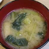 小松菜とナスのみそ汁