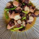 ワケギとタコのからし酢みそ和え