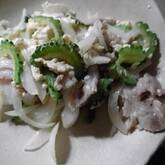 ゴーヤのカレー風味素麺チャンプルー