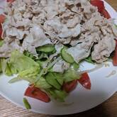冷シャブの大きなサラダ