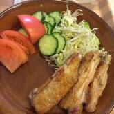 鶏手羽中のピリ辛ガーリック焼き