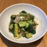 キュウリの梅和え