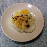 ゆで卵のチーズパン粉焼き