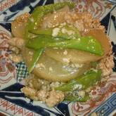 ズッキーニそぼろあんかけ