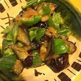 甘辛こってり！なすとピーマンの味噌炒め