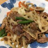 レンコンと豚肉のきんぴら