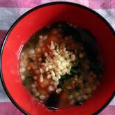 ワカメと天かすのみそ汁