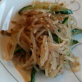 キュウリとコンニャクのキンピラ