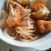 モヤシと厚揚げのオイスターソース丼