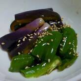 基本！茄子の揚げ浸し ピーマンも添えて