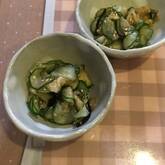 ナスとキュウリの塩もみ