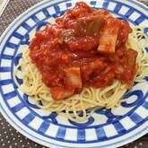 ナスのトマトソースパスタ