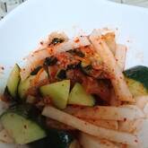 キュウリと大根のキムチ和え