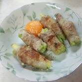 アスパラの肉巻ミラノ風