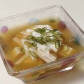 冷製豆腐と長芋のスープ