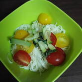 さっぱり！トマトとオリーブオイルめんつゆのそうめん