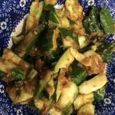 キュウリの梅みそ和え