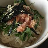 明太子と大葉の素麺