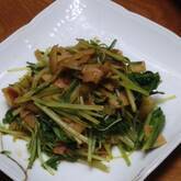 ゴボウと水菜のカレー炒め