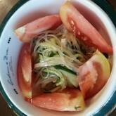 たっぷり生野菜の春雨サラダ