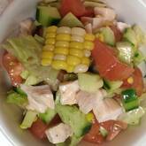 鶏ささ身とトマトのチョップドサラダ