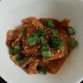 豚バラ肉とキムチの甘辛炒め