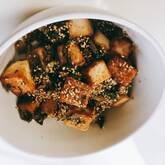 豆腐と高菜の炒め物