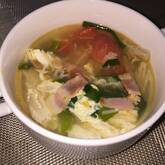 ニラとトマトのスープ