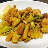 モツと大根のカレー炒め