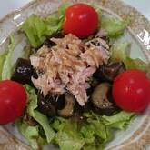 ナスのツナドレッシングサラダ