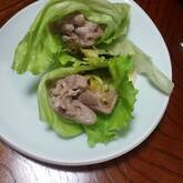 豚バラ肉サンチュ巻き