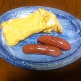 ベーコンとチーズ入り卵焼き