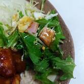 水菜とベーコンのサラダ