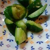 キュウリのラー油和え