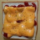 卵のピザトースト